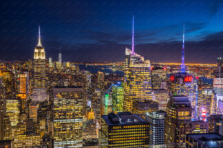 New York City skyline at night