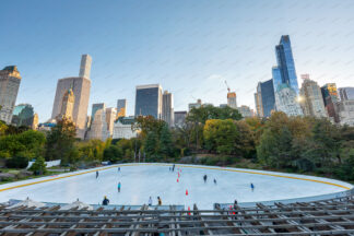 Ice skating on Wollman Rink in Central Park