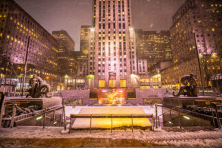 Rockefeller Center in winter in New York City