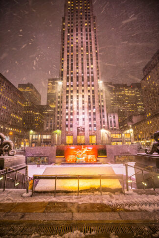 Rockefeller Center in winter in New York City