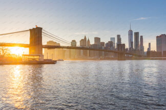 Brooklyn bridge and Downtown New York City