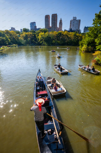 Boating lake in Central Park New York City