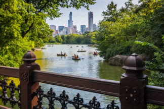 Boating lake in Central Park New York City