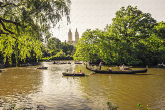 Boating lake in Central Park, New York City