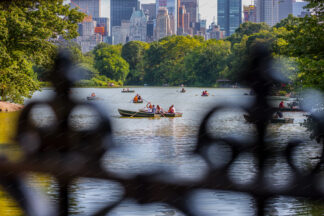 Boating lake in Central Park New York City