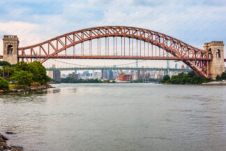 Hell Gate and Robert F. Kennedy Bridge (Triborough Bridge) in New York City