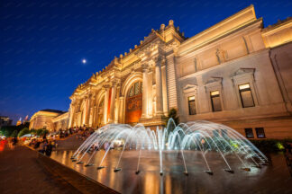 Metropolitan Museum of Art at night in New York City