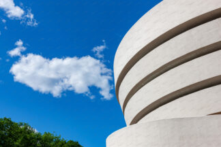 Architecture of The Solomon R Guggenheim museum in New York City