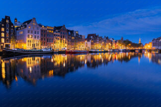 Amsterdam waterfront in the night