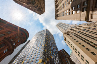 Highrise buildings in Downtown New York City