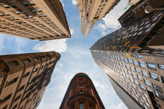 Highrise buildings in Downtown New York City