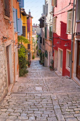 Grisia street in old town Rovinj