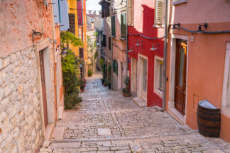 Grisia street in old town Rovinj