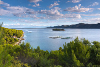 Iz island, fish farming