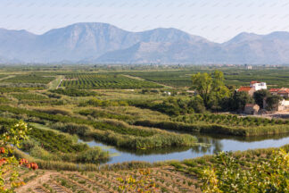 Panorama of Neretva valley in Croatia